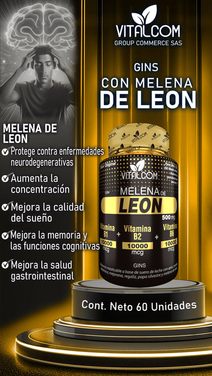 Melena de León - Concentración- memoria- estrés - energía